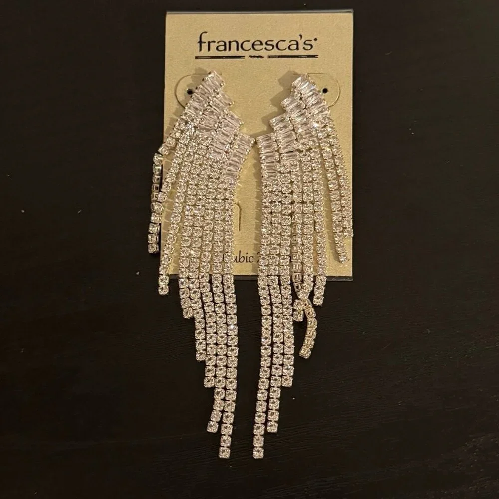 Francesca’s Rhinestones Dangle‎ Earrings